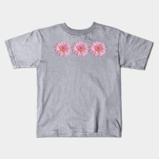 Three Pink Gerberas Floral Photo Kids T-Shirt